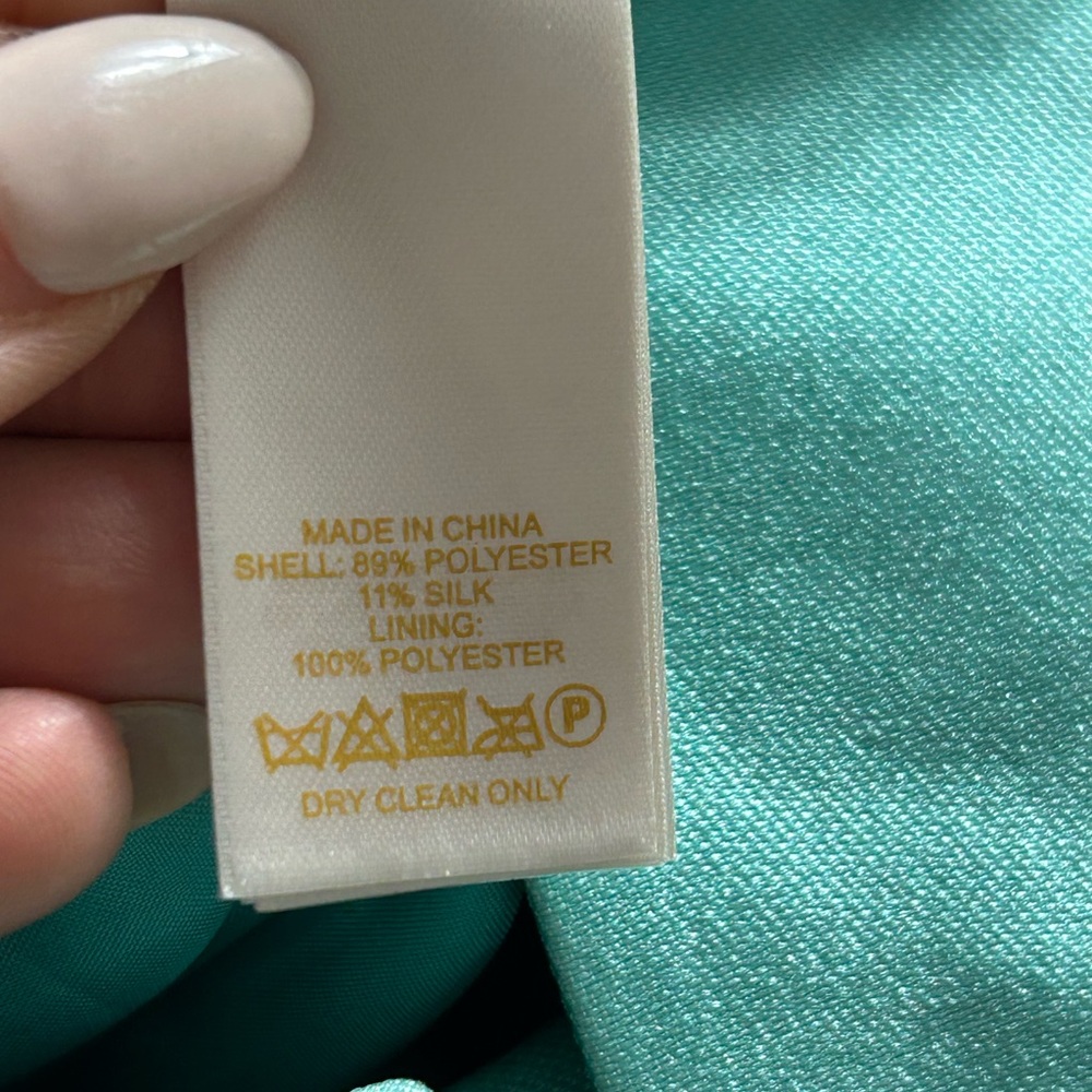 Kate Spade Bow-Embellished Open Back Teal Mini Holiday Party Dress - Picture 9 of 14